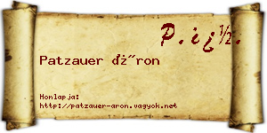 Patzauer Áron névjegykártya