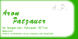 aron patzauer business card